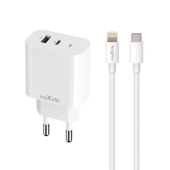 maXlife bundle 20W PD USBUSB C lader USB C lightning kabel 1